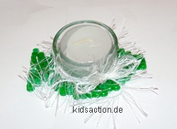 B&uuml;gelperlen Teelicht zur Konfirmation