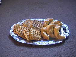 Waffel und Hörnchen
