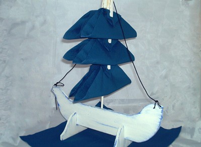 Serviettenhalter Segelschiff