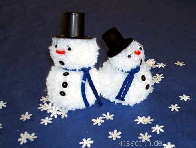 Pompom Schneemann
